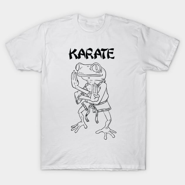 Karate Frog T-Shirt by gustoprints